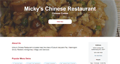 Desktop Screenshot of mickyschineserestaurant.com