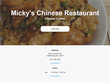 Tablet Screenshot of mickyschineserestaurant.com